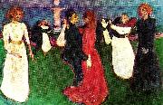Edvard Munch livets dans oil painting on canvas